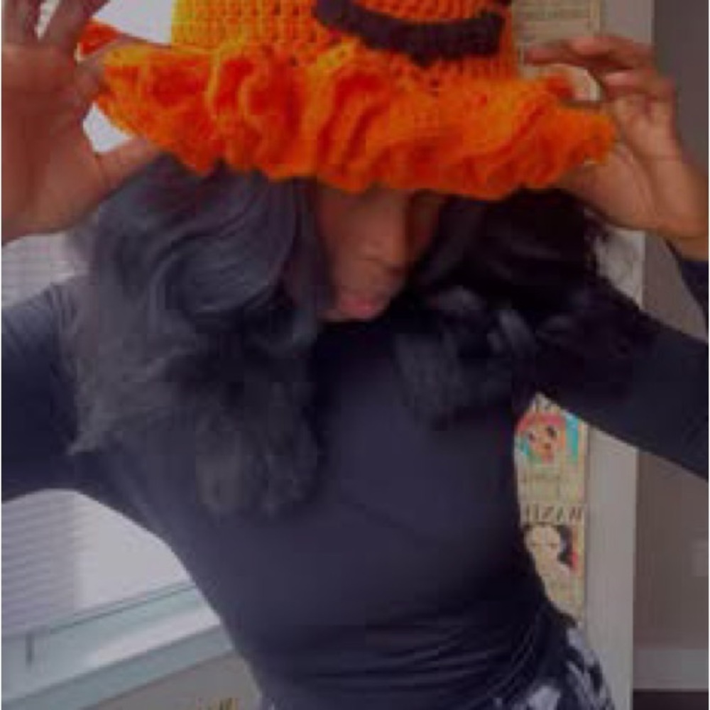 Handmade Jack-o-Lantern Crochet Hat